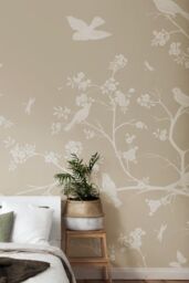 Origin Murals Blossom Trail Wall Mural in Beige - Size: W300 cm x H240 cm - thumbnail 1