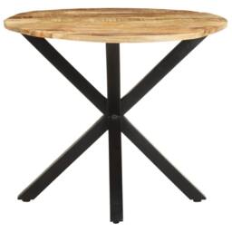 Berkfield Home Side Table 68x68x56 cm Solid Mango Wood in Brown - Size: 68 x 68 x 56 cm - thumbnail 2