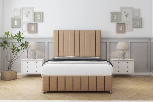 "Sloomy California Dumfries Divan Set 2 Drawers-54"" Headboard-Footboard in Bronze - Size: Single" - image 1
