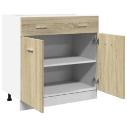 Berkfield Home Sturdy Drawer Bottom Cabinet Lyon Sonoma Oak 80x46x81.5 cm Engine in Brown - thumbnail 8