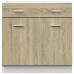 Berkfield Home Sturdy Drawer Bottom Cabinet Lyon Sonoma Oak 80x46x81.5 cm Engine in Brown - thumbnail 5