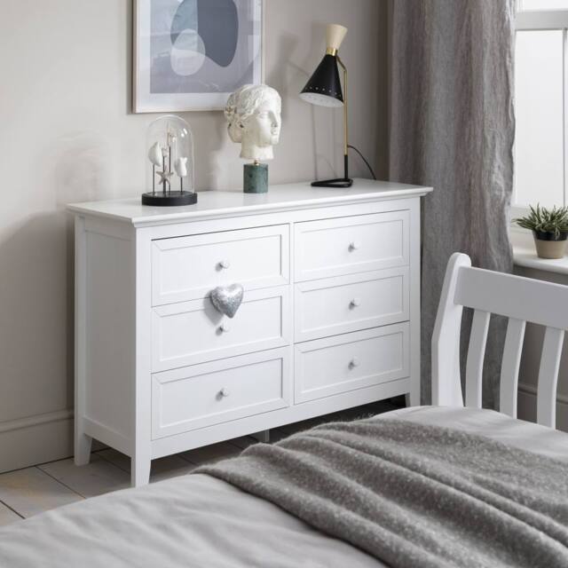 Nöa and Nani Torsby Chest of Drawers 6 Drawer in White - image 1