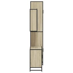 Berkfield Home 3 Piece Bathroom Furniture Set Sonoma Oak Engineered Wood in Brown - thumbnail 6