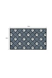 JVL Pet Mat Machine Washable 40 x 70 cm Lattice in Dark Navy - Size: 40 cm x 70 cm - thumbnail 5
