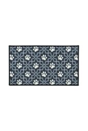 JVL Pet Mat Machine Washable 40 x 70 cm Lattice in Dark Navy - Size: 40 cm x 70 cm