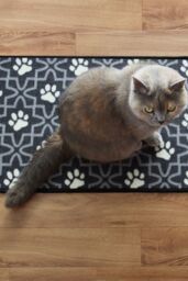 JVL Pet Mat Machine Washable 40 x 70 cm Lattice in Dark Navy - Size: 40 cm x 70 cm - thumbnail 2