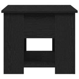 Berkfield Home Black Oak Coffee Table 79x49x41 cm Made of Engineered Wood - Size: 79 x 49 x 41 cm - thumbnail 7