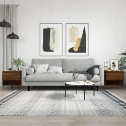 Berkfield Home Coffee Tables 2 pcs Brown Oak 50x46x50 cm Engineered Wood - Size: 50 x 46 x 50 cm - thumbnail 1