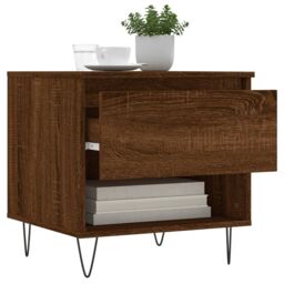 Berkfield Home Coffee Tables 2 pcs Brown Oak 50x46x50 cm Engineered Wood - Size: 50 x 46 x 50 cm - thumbnail 4