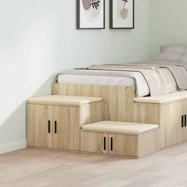 Berkfield Home Storage Cabinet Sonoma Oak 108x41x40 cm Made of Engineered Wood in Beige - Size: 108 x 41 x 40 cm - image 1