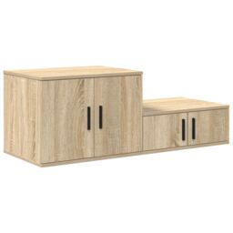 Berkfield Home Storage Cabinet Sonoma Oak 108x41x40 cm Made of Engineered Wood in Beige - Size: 108 x 41 x 40 cm - thumbnail 5