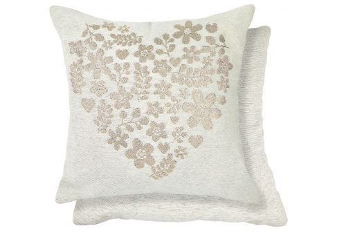 New Edge Blinds Love Heart Cushion Cover in Natural - Size: 43 cm x 43 cm - image 1