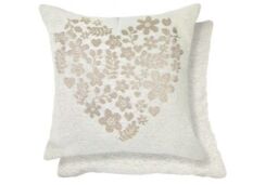 New Edge Blinds Love Heart Cushion Cover in Natural - Size: 43 cm x 43 cm - thumbnail 1