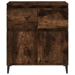 Berkfield Home Sideboard Smoked Oak 60x35x70 cm Engineered Wood in Brown - Size: 60 x 35 x 70 cm - thumbnail 7