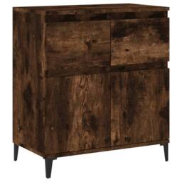 Berkfield Home Sideboard Smoked Oak 60x35x70 cm Engineered Wood in Brown - Size: 60 x 35 x 70 cm - thumbnail 3