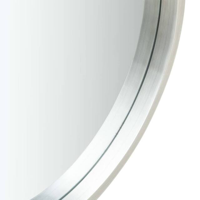 Berkfield Home Wall Mirror with Strap 50 cm Silver - image 1