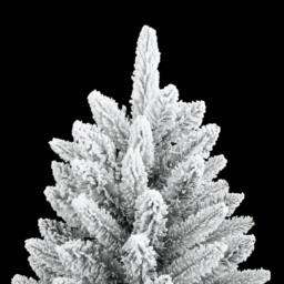 Berkfield Home Artificial Christmas Tree with Flocked Snow 150 cm PVC&PE in White - thumbnail 5