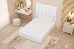 "Somnior Eleanor Plush Divan Bed Set with Pillowtop Mattress & 54"" Headboard in White - Size: Super King" - thumbnail 5