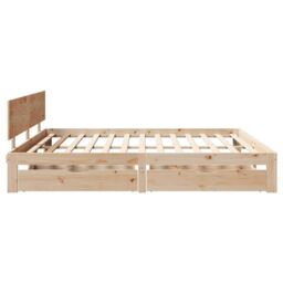 Berkfield Home Bed Frame with Drawers without Mattress 180x200 cm Super King in Brown - thumbnail 5