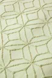 Homescapes Diamond Cotton Tufted Duvet Cover Set in Green - Size: Single - thumbnail 5