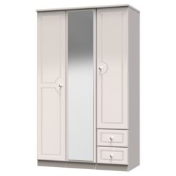 Ready Assembled 2 U Stratford Triple Mirror + Drawer Wardrobe (Ready Assembled) in Taupe - thumbnail 3