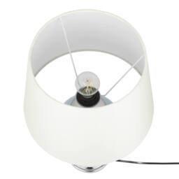 Wyld and Coco Blue Ceramic Table Lamp White Round Empire Shade - thumbnail 5