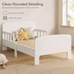 STILVORA Children's Bed with Side Rails White - Size: Small Single - thumbnail 6