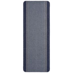 THE RUGS Washable Designer Rugs & Mats Lined Bordered Design in Blue - 116Blu - Size: 67 cm x 100 cm - thumbnail 1