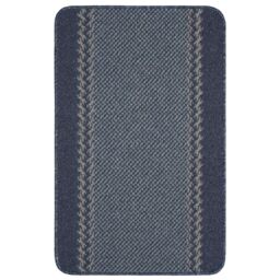 THE RUGS Washable Designer Rugs & Mats Lined Bordered Design in Blue - 116Blu - Size: 67 cm x 100 cm - thumbnail 3