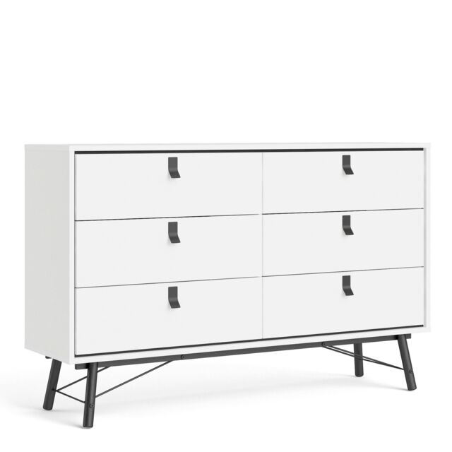 Ry Wide Double Chest of Drawers 6 Drawers - image 1