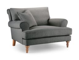 The Great Sofa Company Margot Snuggle Chair Faro Slate in Grey - thumbnail 2