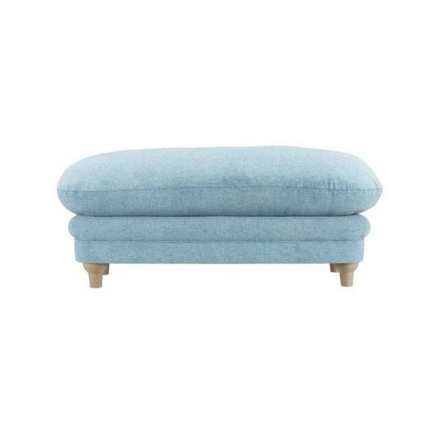 Lemon Pavilion Furniture Plumpton Duck Egg Blue Weave Footstool - L53.5 x W113.5 x H49.5 cm in Brown - Size: 1 Pack - image 1