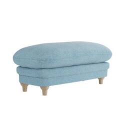 Lemon Pavilion Furniture Plumpton Duck Egg Blue Weave Footstool - L53.5 x W113.5 x H49.5 cm in Brown - Size: 1 Pack - thumbnail 2