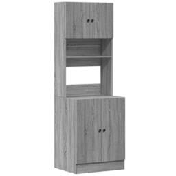 Berkfield Home Kitchen Cabinet Grey Sonoma 60x50x180 cm Engineered Wood - Size: 60 x 50 x 180 cm