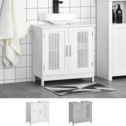 FORGEVIO Bathroom Under Sink Cabinet Vanity Unit with Adjustable in White - thumbnail 4