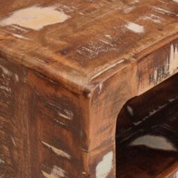 Berkfield Home End Tables with Shelf Multicolour Solid reclaimed wood - thumbnail 7