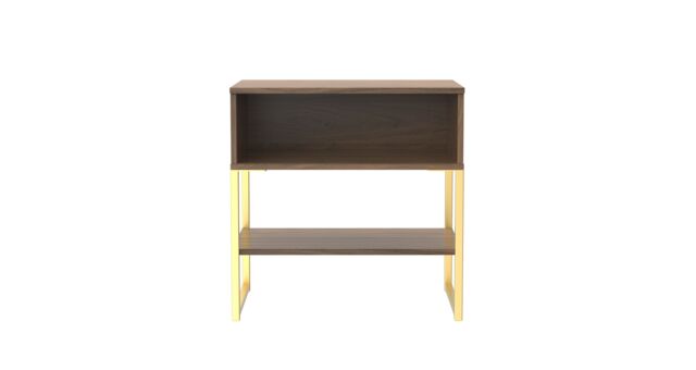 Ready Assembled 2 U Tamworth Single Open Bedside Cabinet (Ready Assembled) in Walnut - image 1