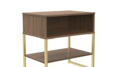 Ready Assembled 2 U Tamworth Single Open Bedside Cabinet (Ready Assembled) in Walnut - thumbnail 3