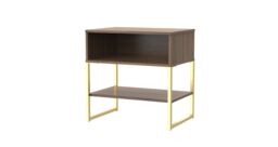 Ready Assembled 2 U Tamworth Single Open Bedside Cabinet (Ready Assembled) in Walnut - thumbnail 2