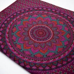 KDMD Double Cotton Bedspread & Wall Hanging - Classic Mandala in Purple - thumbnail 3