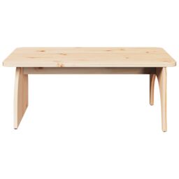 Berkfield Home Coffee Table Natural 80 x 50 x 31 cm Solid pine wood in Brown - thumbnail 5