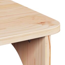 Berkfield Home Coffee Table Natural 80 x 50 x 31 cm Solid pine wood in Brown - thumbnail 9
