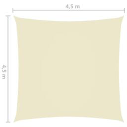 Berkfield Home Sunshade Sail Oxford Fabric Square 4.5x4.5 m Cream in Beige - thumbnail 6