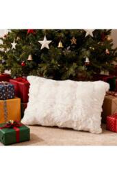 Living and Home Plush Throw Pillow Cover Pillowcase in Ivory - thumbnail 4
