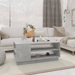 Berkfield Home Modern Coffee Table Concrete Grey 102x55x43 cm Engineered Wood - Size: 102 x 55 x 43 cm - thumbnail 2