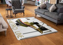 Benjamin Tate Design Art Deco Metro Line Designer Rug in Natural - Size: Large - thumbnail 2