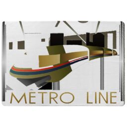 Benjamin Tate Design Art Deco Metro Line Designer Rug in Natural - Size: Large - thumbnail 1