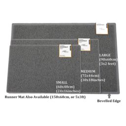Oseasons Heart Embossed Doormat in Grey - Size: 40 cm x 60 cm - thumbnail 2