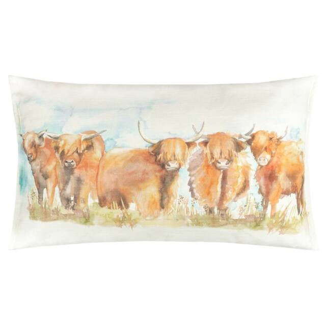 Voyage Maison Highland Cattle Reversible Outdoor Cushion - Size: 30 cm x 50 cm - image 1