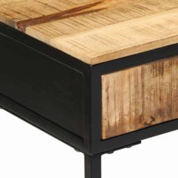 Berkfield Home Console Table 100x55x75 cm Solid Rough Wood Mango in Brown - Size: 100 x 55 x 75 cm - thumbnail 8